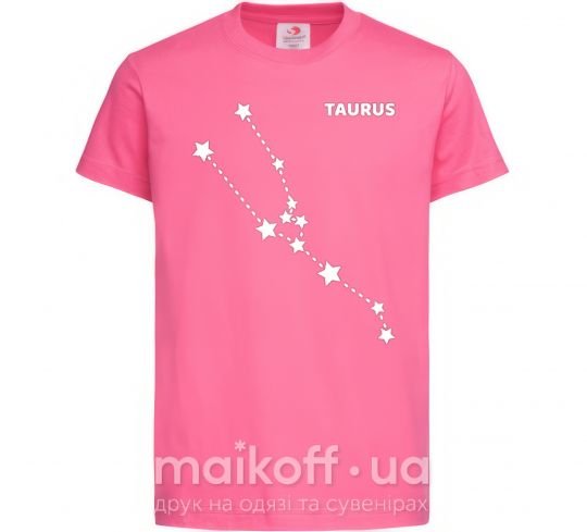 Дитяча футболка Taurus stars Яскраво-рожевий фото