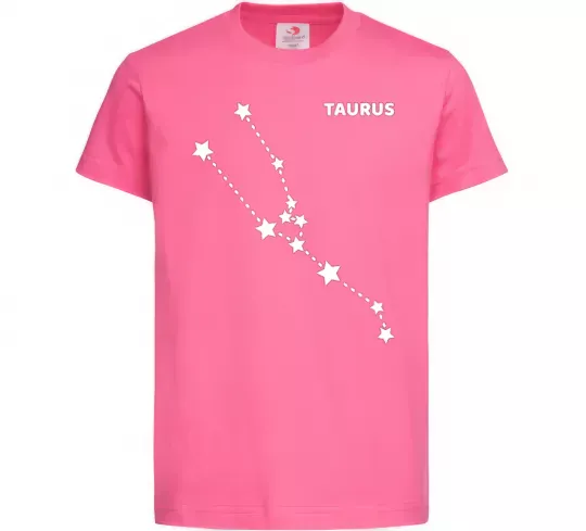 Детская футболка Taurus stars Ярко-розовый фото