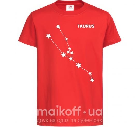 Детская футболка Taurus stars Красный фото