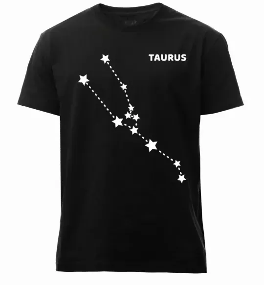 Мужская премиум футболка Taurus stars Черный фото