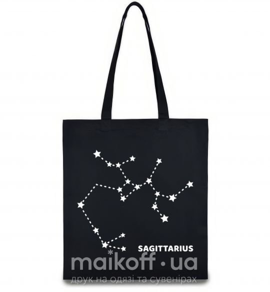 Эко-сумка Sagittarius stars Черный фото