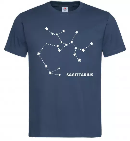 Чоловіча футболка Sagittarius stars Темно-синій фото