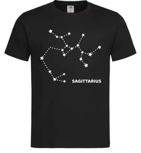 Чоловіча футболка Sagittarius stars Чорний фото