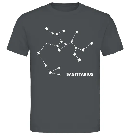 Чоловіча футболка Sagittarius stars Графіт фото