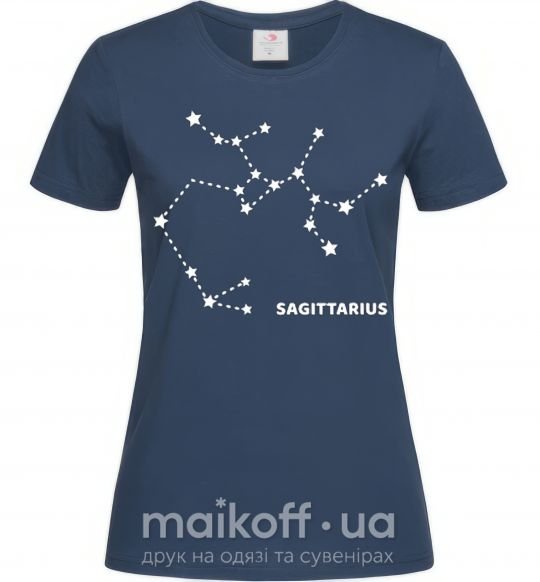 Женская футболка Sagittarius stars Темно-синий фото