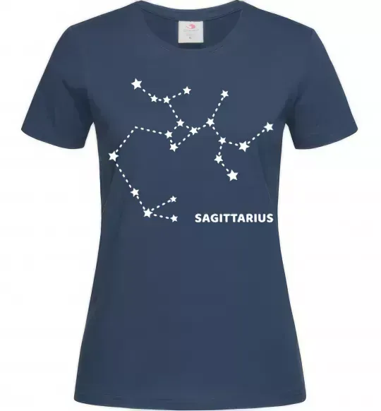 Жіноча футболка Sagittarius stars Темно-синій фото