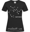 Жіноча футболка Sagittarius stars Чорний фото