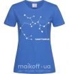 Жіноча футболка Sagittarius stars Яскраво-синій фото