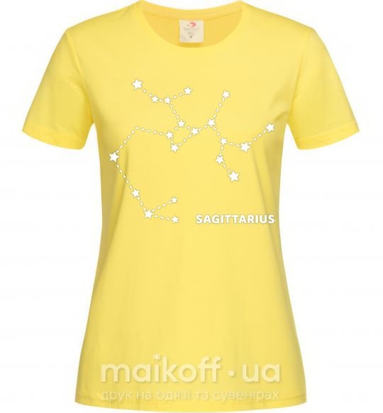 Женская футболка Sagittarius stars Лимонный фото