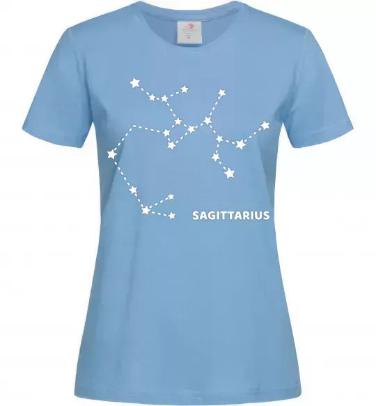 Жіноча футболка Sagittarius stars Блакитний фото