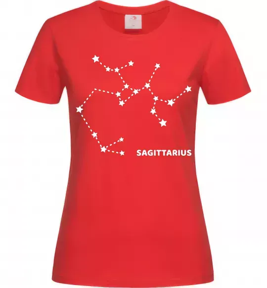 Жіноча футболка Sagittarius stars Червоний фото