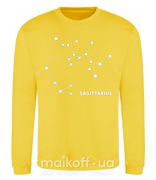 Свитшот Sagittarius stars Солнечно желтый фото