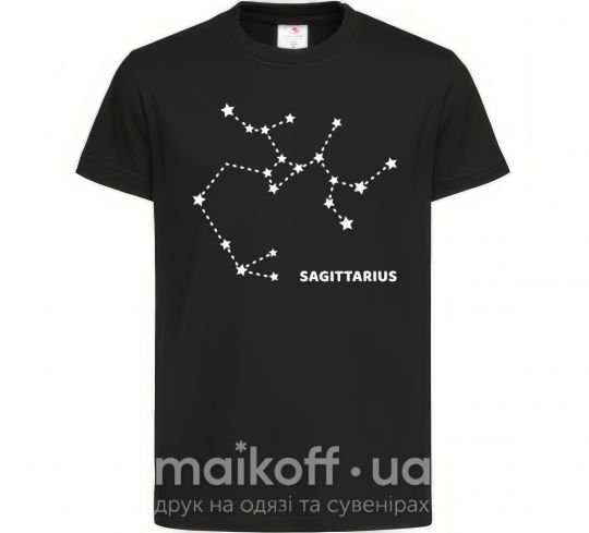 Детская футболка Sagittarius stars Черный фото