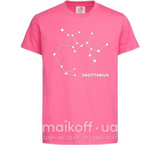 Дитяча футболка Sagittarius stars Яскраво-рожевий фото