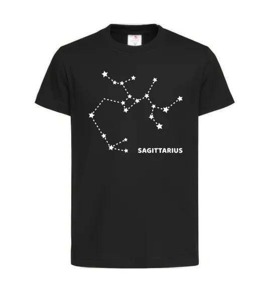 Детская футболка Sagittarius stars Черный фото