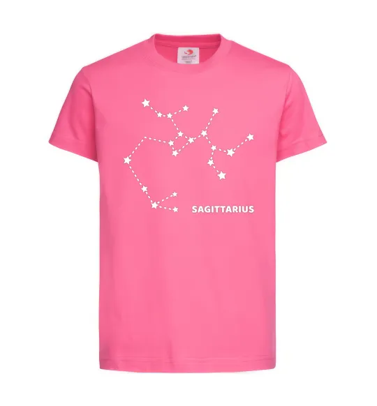 Детская футболка Sagittarius stars Ярко-розовый фото
