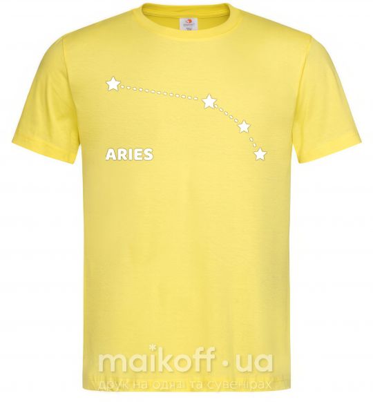 Мужская футболка Aries stars Лимонный фото