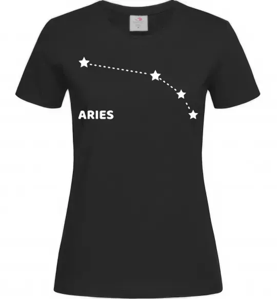 Жіноча футболка Aries stars Чорний фото