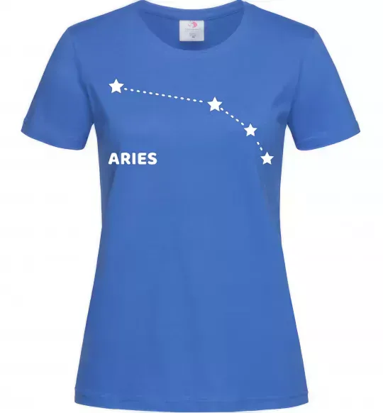 Жіноча футболка Aries stars Яскраво-синій фото