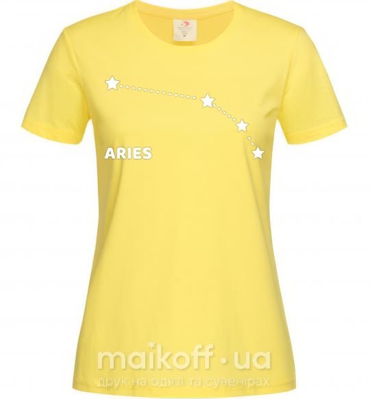 Жіноча футболка Aries stars Лимонний фото