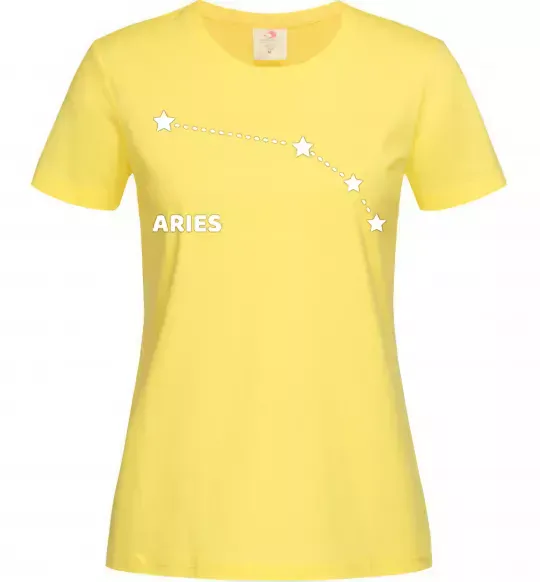 Жіноча футболка Aries stars Лимонний фото