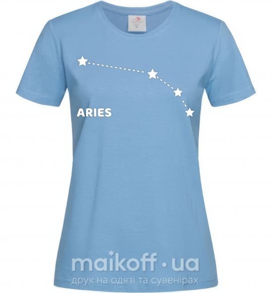 Жіноча футболка Aries stars Блакитний фото