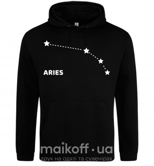 Чоловіча толстовка (худі) Aries stars Чорний фото