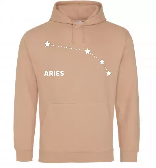 Женская толстовка (худи) Aries stars Песочный фото