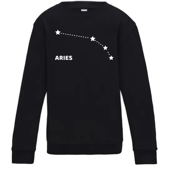 Дитячий світшот Aries stars Чорний фото