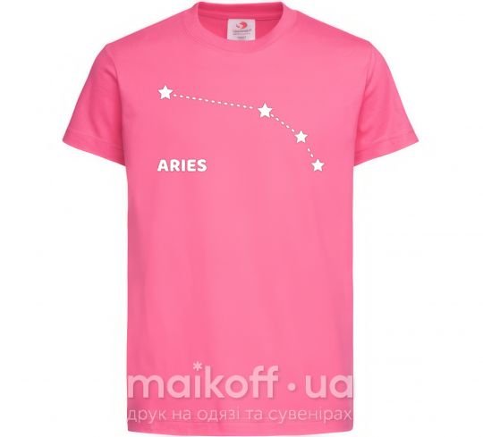 Дитяча футболка Aries stars Яскраво-рожевий фото