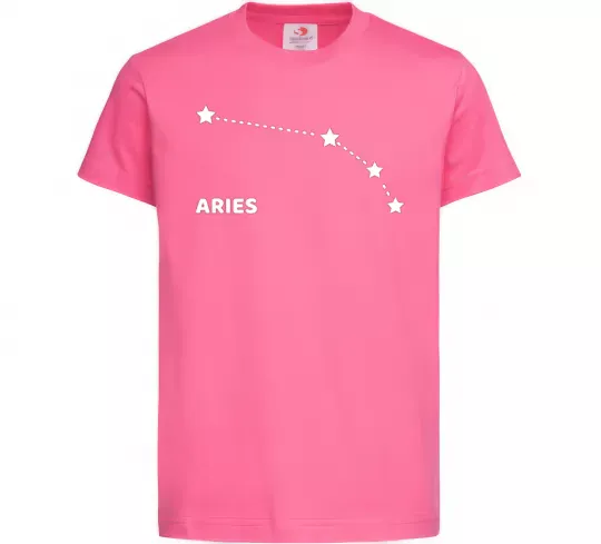 Детская футболка Aries stars Ярко-розовый фото
