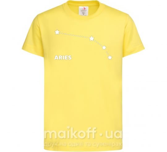 Дитяча футболка Aries stars Лимонний фото