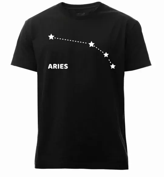 Чоловіча преміум футболка Aries stars Чорний фото
