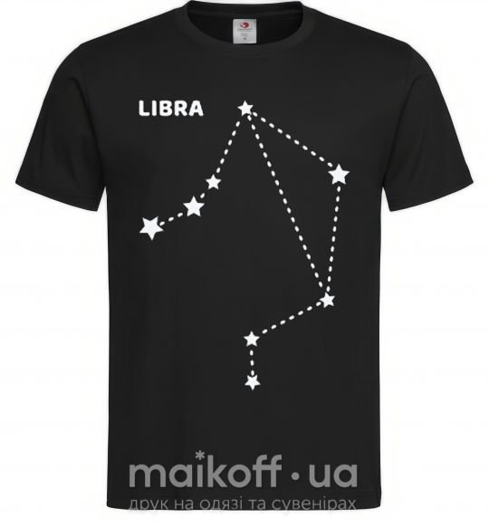 Чоловіча футболка Libra stars Чорний фото