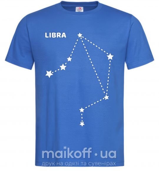 Мужская футболка Libra stars Ярко-синий фото