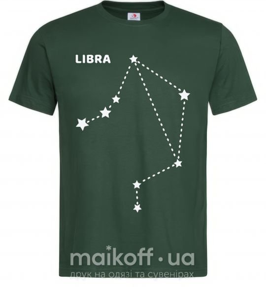 Мужская футболка Libra stars Темно-зеленый фото