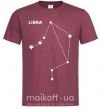 Чоловіча футболка Libra stars Бордовий фото