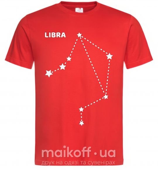 Мужская футболка Libra stars Красный фото