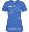 Жіноча футболка Libra stars Яскраво-синій фото