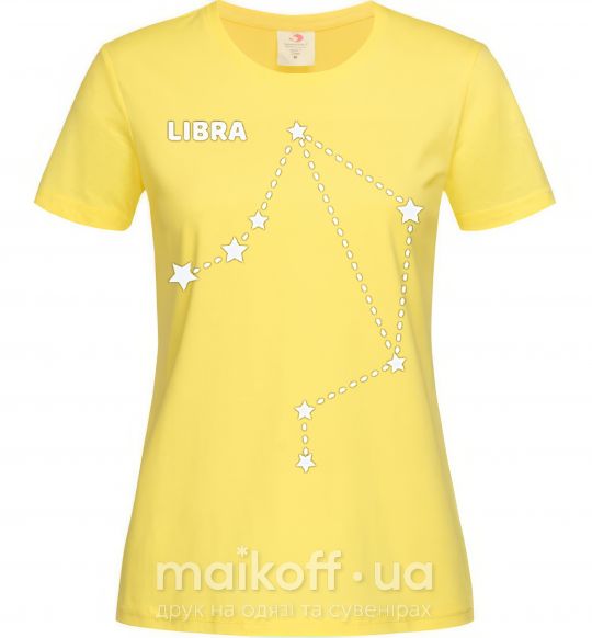 Жіноча футболка Libra stars Лимонний фото