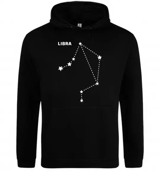Мужская толстовка (худи) Libra stars Черный фото