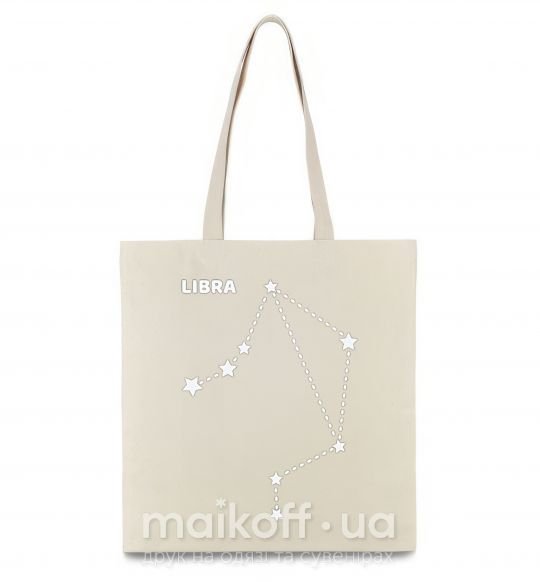 Эко-сумка Libra stars Бежевый фото