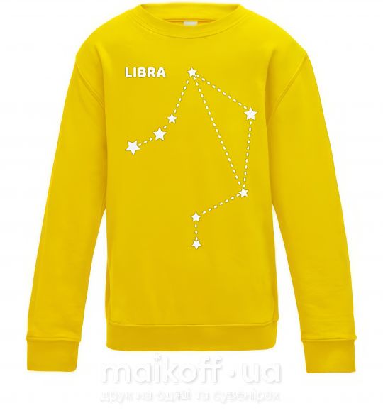 Детский Свитшот Libra stars Солнечно желтый фото