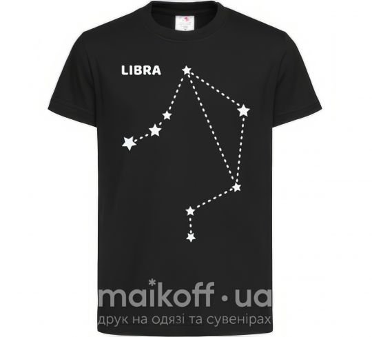 Дитяча футболка Libra stars Чорний фото