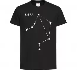 Дитяча футболка Libra stars Чорний фото