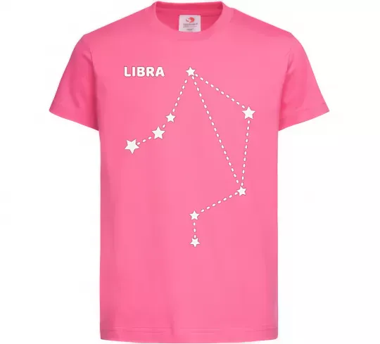Детская футболка Libra stars Ярко-розовый фото