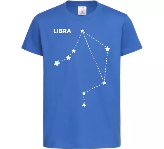 Детская футболка Libra stars Ярко-синий фото