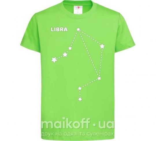 Дитяча футболка Libra stars Лаймовий фото