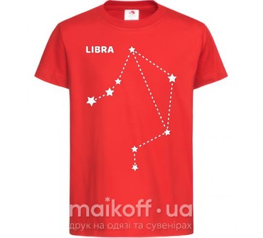 Дитяча футболка Libra stars Червоний фото