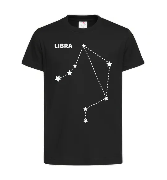 Дитяча футболка Libra stars Чорний фото